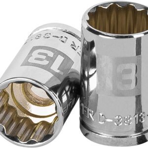 Truper D-3813-M, Dado de 12 puntas mm, 13 mm, cuadro 3/8"