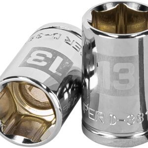 Truper D-3813-HM, Dado de 6 puntas, cuadro 3/8", de 13mm