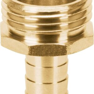 Truper CM-1/2B, Conector sencillo de latón maquinado, macho, 1/2"
