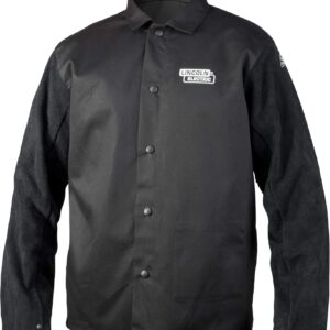 Lincoln Electric chamarra de soldadura con mangas de piel dividido para adultos, unisex, color negro, talla 3XL de EE. UU