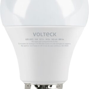 Volteck LED-60FC, Lámpara LED tipo bulbo A19 9 W luz de día