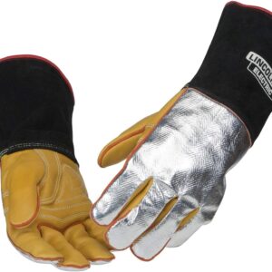 Lincoln - Guantes de soldadura eléctricos resistentes al calor | Mano reflectante aluminizada | Grande | K2982-L