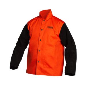Lincoln Electric Bright FR - chamarra de soldadura con mangas de piel, talla XL