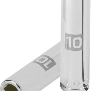 Truper D-3810-HM-L, Dado de 6 puntas, largo, cuadro 3/8" de 10mm