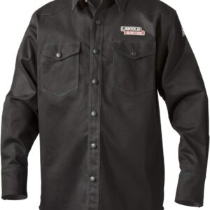 Lincoln Electric - Camisa de Manga Larga con Soldadura Negra, Ligera, Transpirable, Retardante de Llama, Talla XL