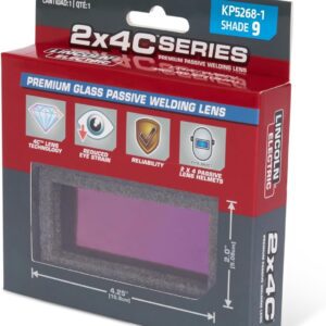 Lincoln Electric KP5268-1 - Lente de soldadura pasiva de vidrio premium serie 2x4C® - Shade 9
