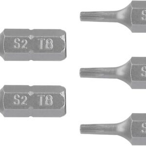 Truper Expert PUDE-5108, Estuche con 5 puntas torx T8 largo 1" resistentes al desgaste