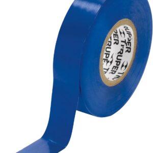 Truper M-33Z, Cinta de aislar, 18 m x 19 mm, azul, adhesivo acrílico