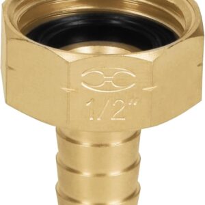 Truper CF-1/2B, Conector sencillo 1/2", hembra, de latón maquinado