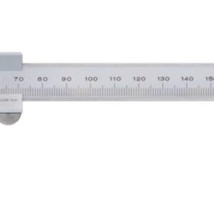 MITUTOYO - Calibres Vernier 530-101, de acero inoxidable, para mediciones interiores, exteriores, de profundidad y escalones, métricas, rango de 0 pulgadas/0 mm a 150 mm, precisión de +/- 0,05 mm, resolución de 0,05 mm, profundidad de mordaza de 40 mm