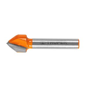 Truper BROU-V1/2, Broca para router, corte en "V", 1/2"