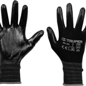 Truper GU-123, Guantes de nylon recubiertos de nitrilo, grandes