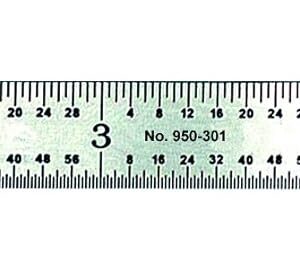 Mitutoyo 950-301 Steel Pocket Rule, 6"/ 1/32 and 1/64