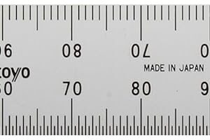 Mitutoyo 182-111, regla de acero, 150 mm (1 mm, 1/2 mm), 1,2 mm de grosor x 19 mm de ancho, acero inoxidable templado con acabado chapado en cromo satinado