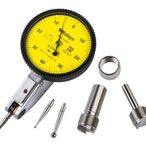 Mitutoyo 513-404-10A DIAL TI, MID, STD 0,8 mm, precisión de 3 μm, 0,01 mm, amarillo