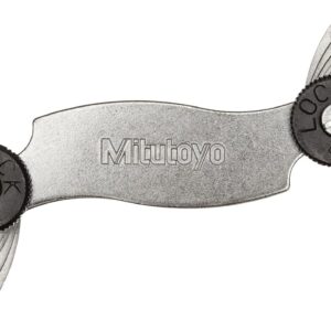 Mitutoyo 188-152, medidor de paso de tornillo métrico, 4 a 56 TPI, 0.5 mm a 6 mm, 28 hojas