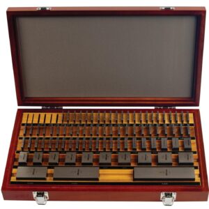 Mitutoyo Steel Square Gage Block Set, ASME Grade AS-2, 1.0 - 4.0" Length (81 Blocks)