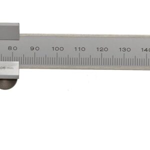 Mitutoyo 536-142 Vernier calibrador, acero inoxidable, mordaza estilo pluma, pulgada/métrico, rango de 0.4 a 8 pulgadas, precisión +/-.47 pulgadas, resolución de 0.000 pulgadas