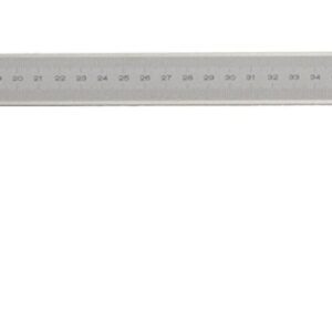 Mitutoyo Calibre Vernier 160-128, acero inoxidable, mandíbula estilo punta, rango de 0-450 mm, precisión de +/-0.05 mm, resolución de 0.02 mm