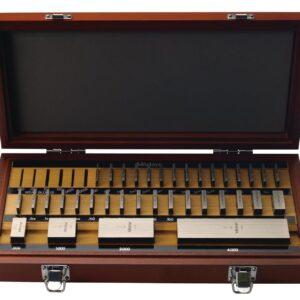 Mitutoyo Steel Square Gage Block Set, ASME Grade AS-2, 0.11 - 0.19" Length (36 Blocks)