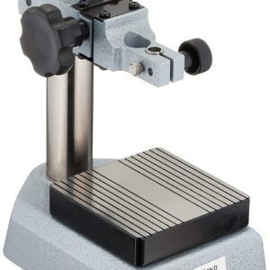 Mitutoyo 7007-10 - Soporte para medición de dial, yunque cuadrado de 3-1/2 pulgadas, agujero de montaje de vástago de 3/8 pulgadas, viaje de columna de 4 pulgadas, con ajuste fino