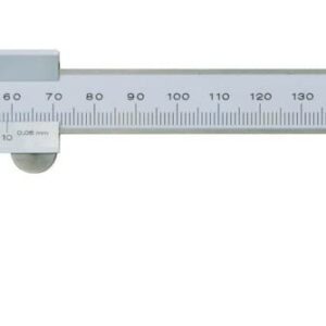 Mitutoyo 536-152 Vernier Caliper, Stainless Steel, Pointed Jaw, 0-150mm Range, +/-0.05mm Accuracy, 0.05mm Resolution