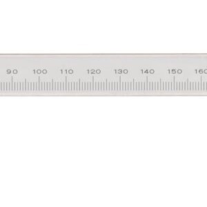 Mitutoyo 536-106 Vernier Caliper, Stainless Steel, Centerline, Offset Jaw, 10-200mm Range, -0.05mm Accuracy, 0.05mm Resolution