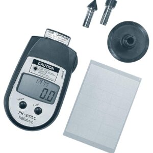 Mitutoyo 982-552, Tacómetro de mano digital, Contacto de 6 a 25.000 rpm. Sin contacto de 6 a 99.999 rpm, estilo de contacto/sin contacto