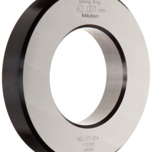 Mitutoyo Anillo de ajuste 177-314, 62 mm, 20 mm de ancho, 112 mm de diámetro exterior, precisión de -1,5 micrómetro