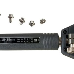 Mitutoyo 511-771-20 Calibre de orificio, rango de 18-35 mm, precisión de -0.002 mm, graduación de 0.001 mm, con calibre de dial 2109AB-10