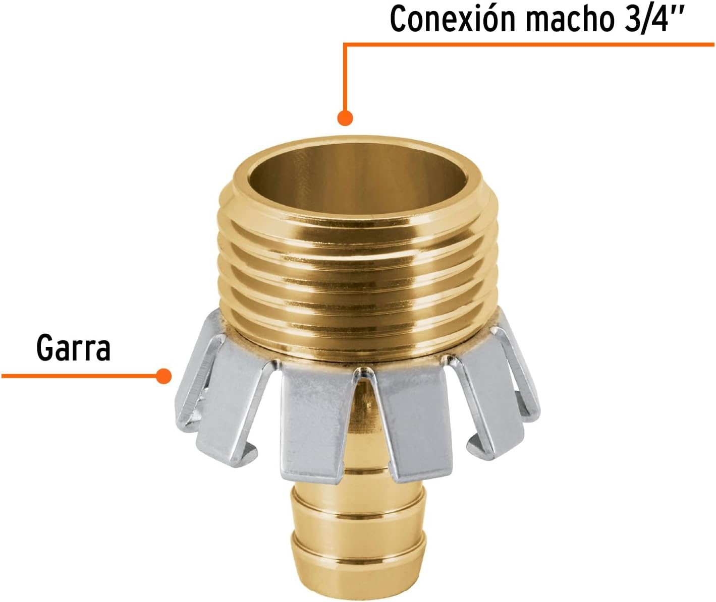 Truper CM-1/2AG, Conector macho tipo garra, de aluminio, para manguera de 1/2" 2 Truper CM-1/2AG, Conector macho tipo garra, de aluminio, para manguera de 1/2"