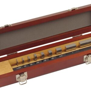 Mitutoyo -516-935-26 Juego de bloques de calibración de inspección de micrómetro rectangular de acero, grado ASME AS-1, 0.08-2 pulgadas de longitud (9 bloques)