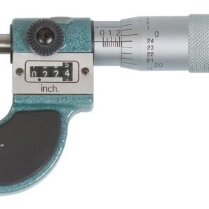 Mitutoyo 295-253, 0 - 1" X .0001" Spherical Anvil and Spindle, Digit Outside Micrometer, Ratchet