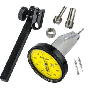 Mitutoyo 513-455-10T Dial TI, completo, VERT 0,2 mm, 1 μm de precisión, 0,002 mm, amarillo (Paquete de 9)
