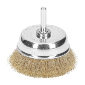 Truper CO-2-3/4F, Carda de copa, alambre fino, 2-3/4" para taladro