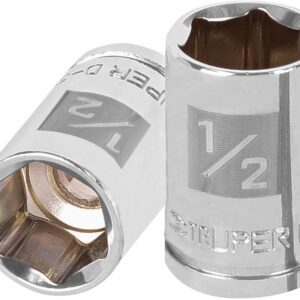 Truper D-3816-H, Dado de 6 puntas std, 1/2", cuadro 3/8"