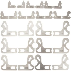 Mitutoyo 186-902, juego de calibrador de radio, 26 hojas, 0.5 mm a 13 mm por 0.5 mm, 5 radios por hoja