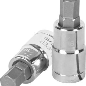 Truper D-1241-7/16, Dado de punta hexagonal std, 7/16", cuadro 1/2"