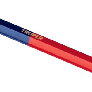 Truper LAP-18B, Blíster con 2 lápices 18 cm bicolor gruesos para carpintero
