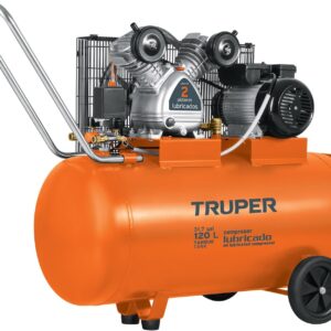 Truper COMP-120LH, COMPRESOR DE AIRE 220 V, LUBRICADO DE BANDA HORIZONTAL, 120 L
