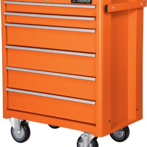 Truper GAMO-6130, Gabinete metálico móvil, 6 cajones, capacidad 130 kg.