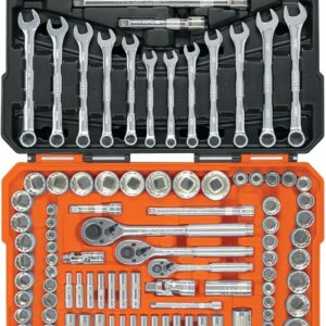 Truper JD-199MP, Juego de autoclé de 199 piezas mixto, 1/4", 3/8" y 1/2"