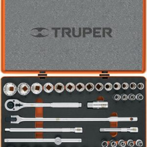 Truper JD-1/2X42MP, Juego de herramienta para mecánico, mixto, 42 piezas