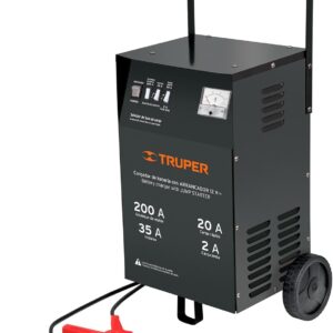 Truper CARBA-200, Cargador de baterías con ruedas 12 V, 200 A