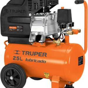 Truper COMP-25LT, Compresor de aire, lubricado, potencia máxima, 3 HP, 120 V, horizontal 25 L
