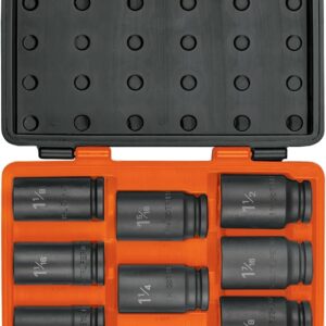 Truper JDI-3/4X8HL Juego de 8 dados largos cuadro 3/4" de impacto 6 puntas estandar