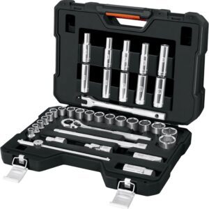 Truper JD-1/2X36M, Juego de 36 herramientas cuadro 1/2" mm para mecánico