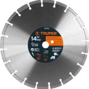 Truper DID-3140C, Disco de diamante de 14" x 2.8 mm, corte asfalto y concreto