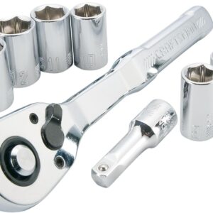 CRAFTSMAN Juego de herramientas para mecánicos, milimétrica, con entrada de 1/4 de pulgada 11 piezas (CMMT34871)