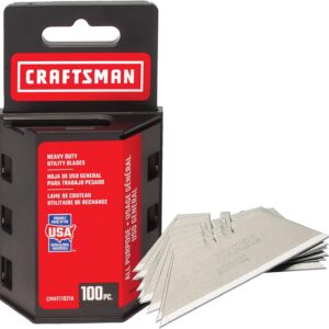 CRAFTSMAN - Cuchillas para cuchillos utilitarios, paquete de 100, para paneles de yeso, piel, goma y más (CMHT11921A)